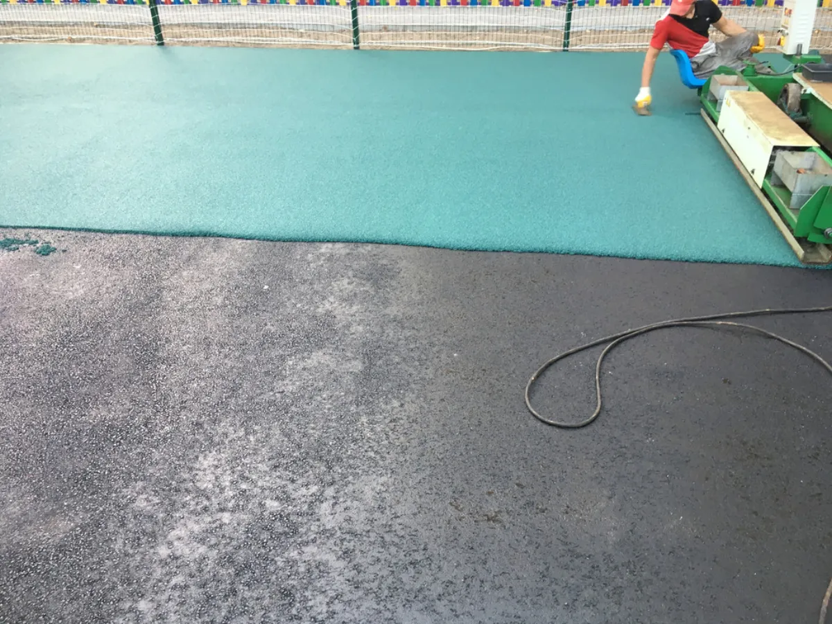 Sports surface for a playground