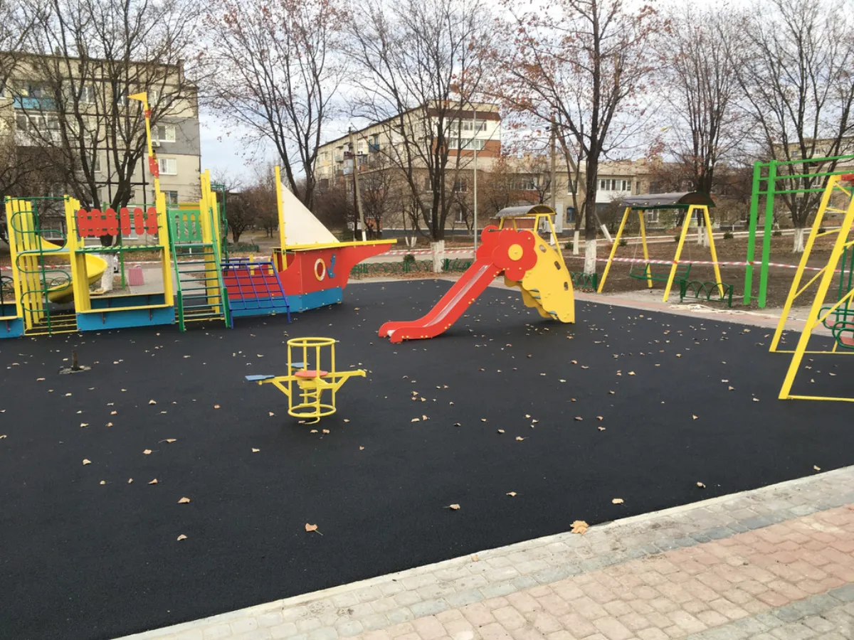 Poured in place rubber surfacing installed by B-Cool Surfacing