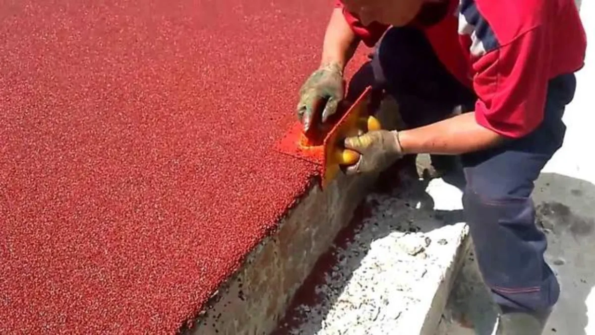 Poured in place rubber surfacing installed by B-Cool Surfacing