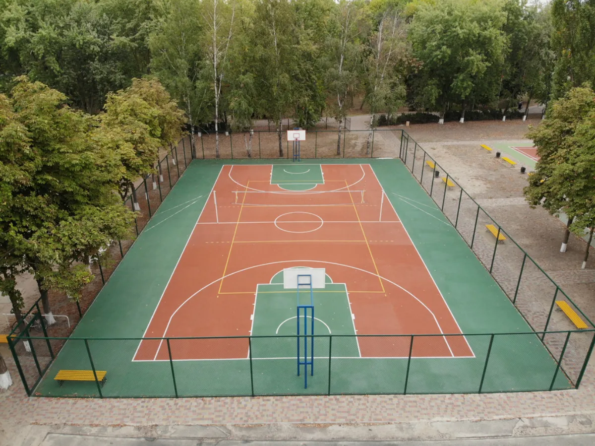Poured in place rubber surfacing installed by B-Cool Surfacing