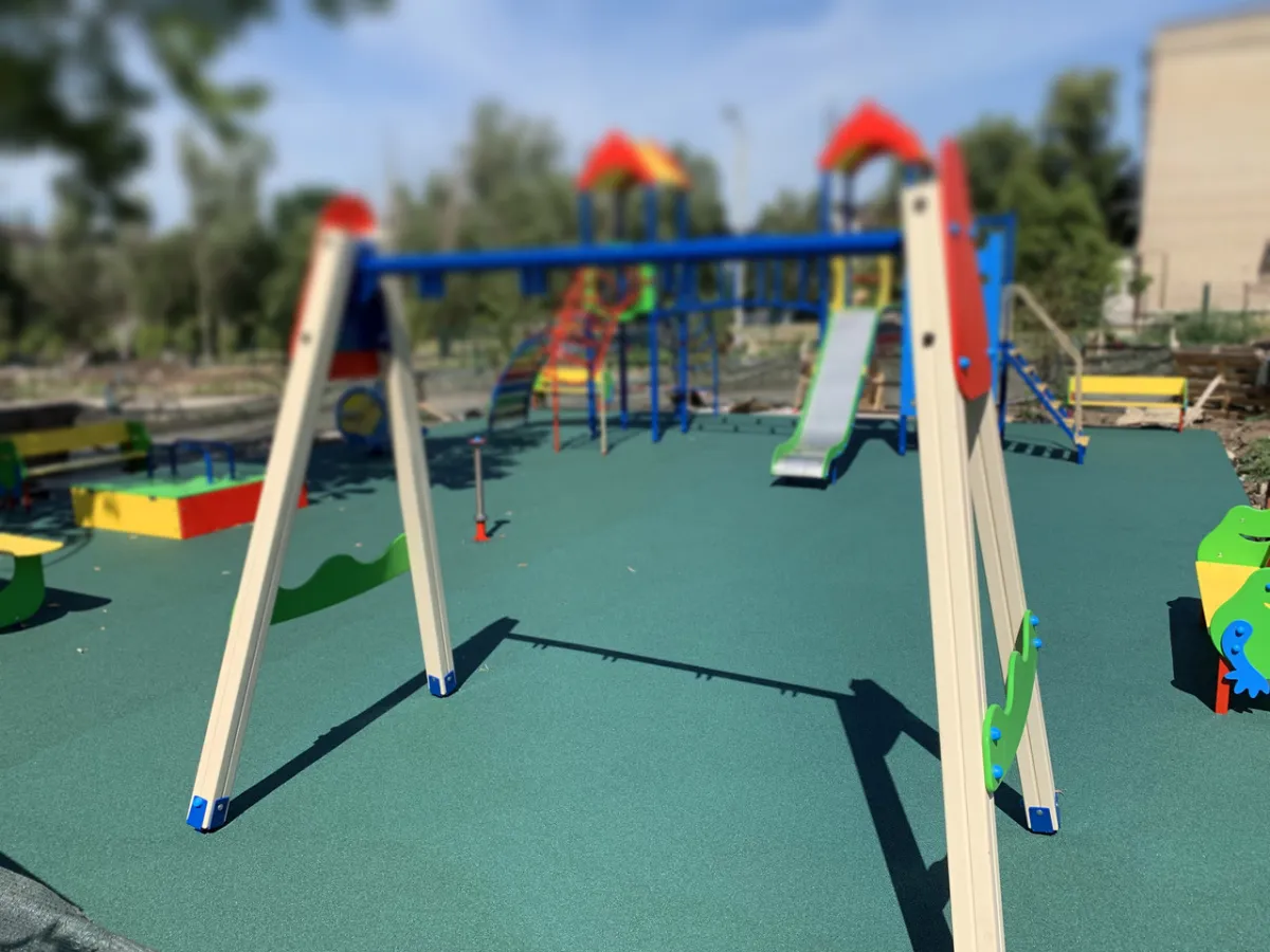 Poured in place rubber surfacing installed by B-Cool Surfacing