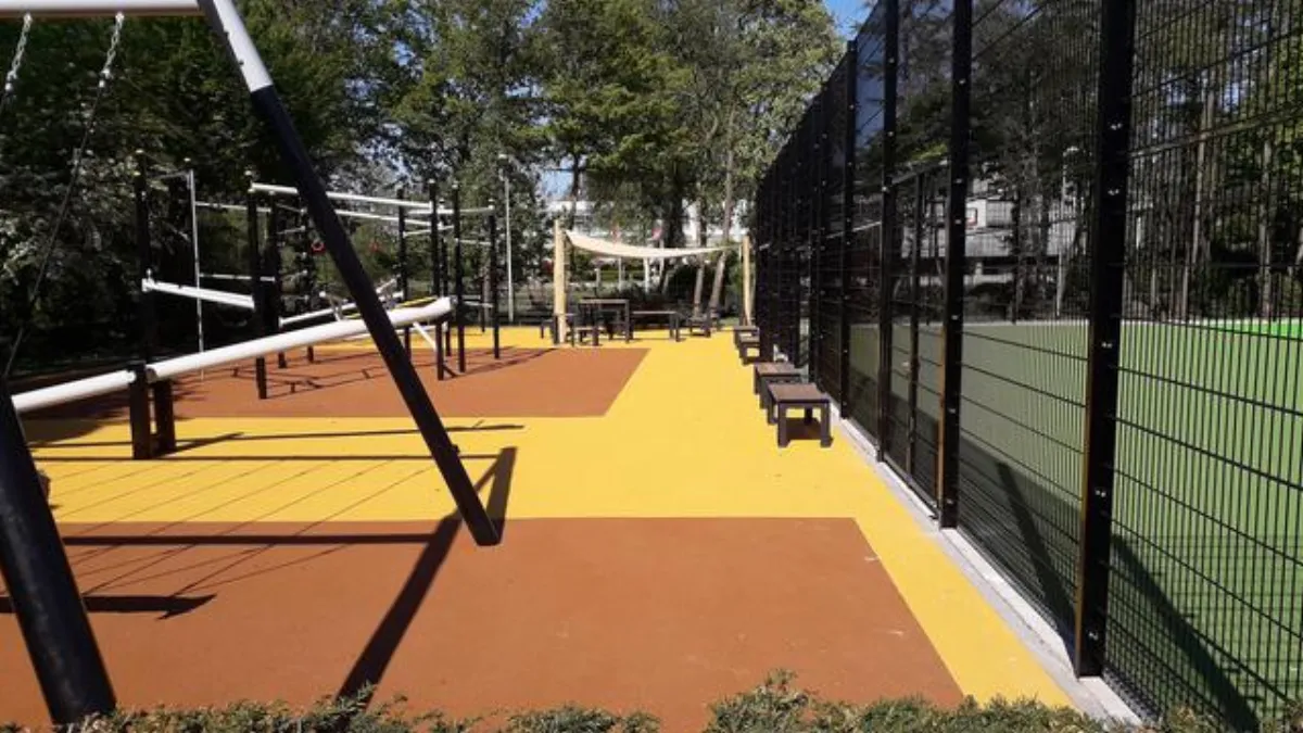 Poured in place rubber surfacing installed by B-Cool Surfacing