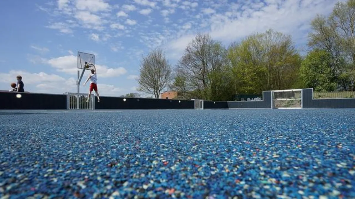 Poured in place rubber surfacing installed by B-Cool Surfacing