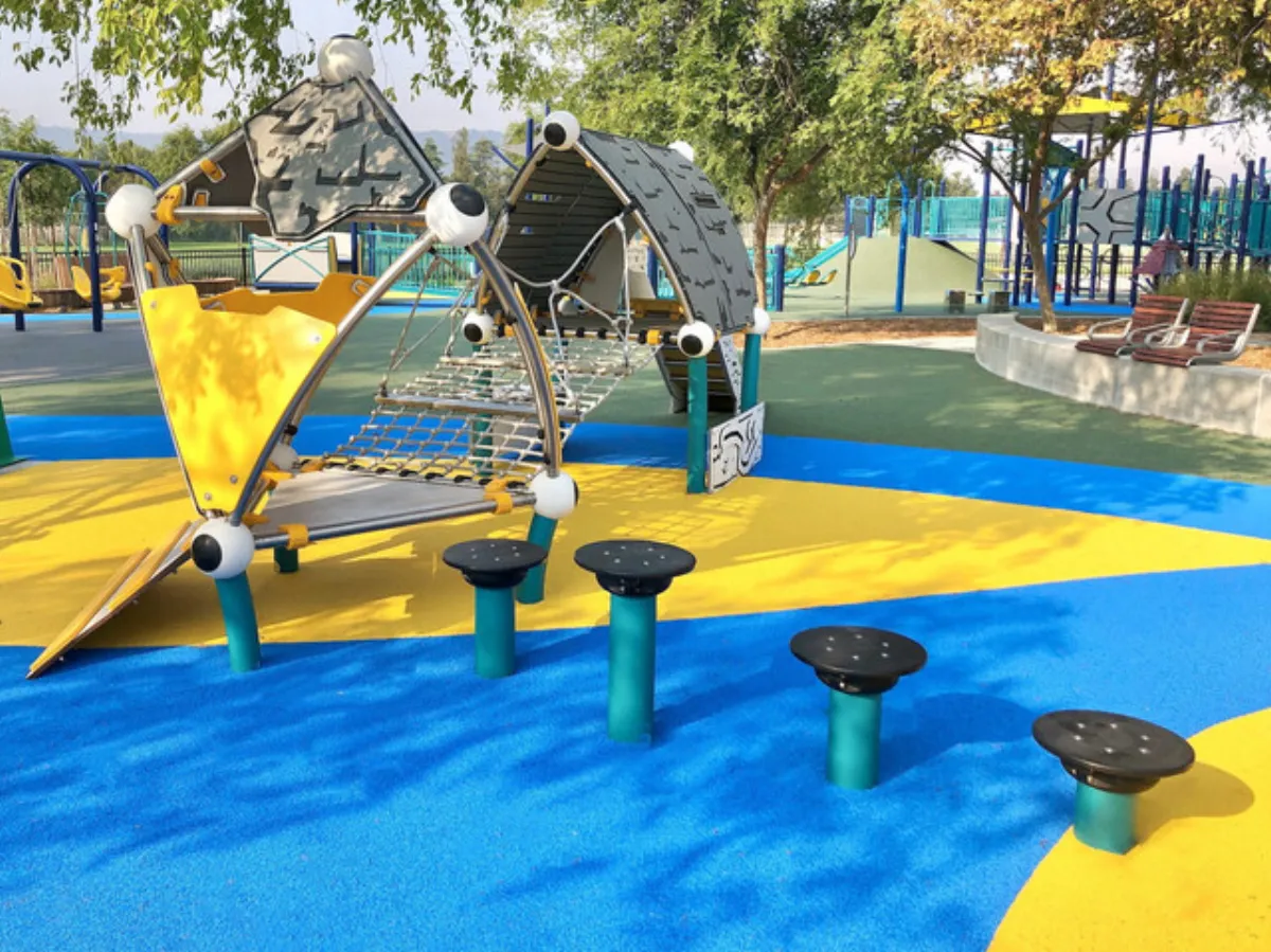 Poured in place rubber surfacing installed by B-Cool Surfacing