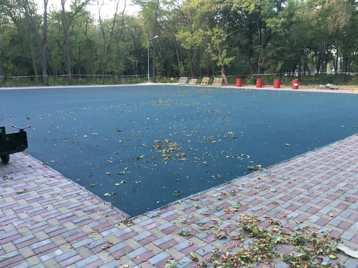 Poured in place rubber surfacing installed by B-Cool Surfacing
