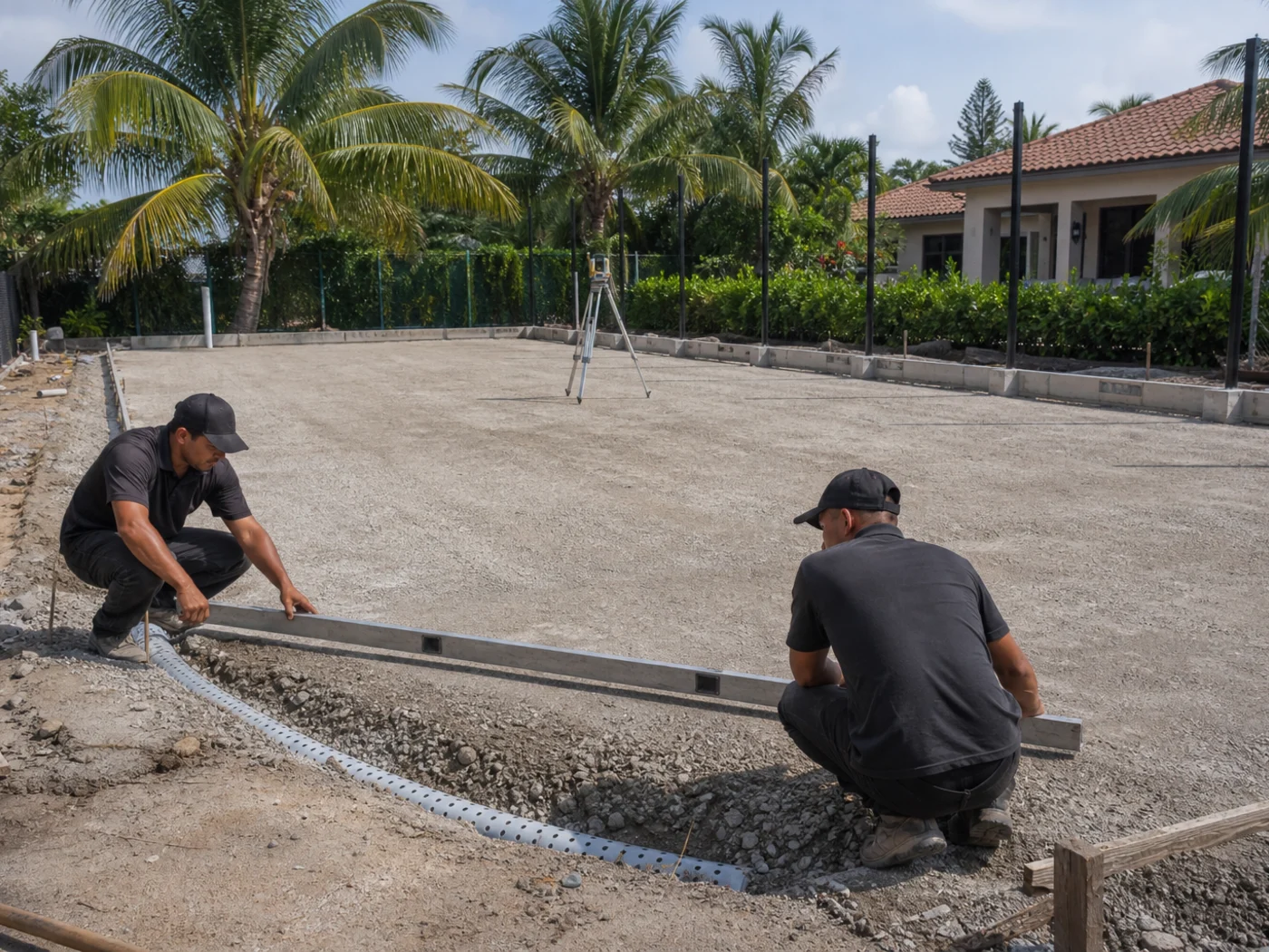 Construcci&oacute;n de la cancha y todo lo que la rodea